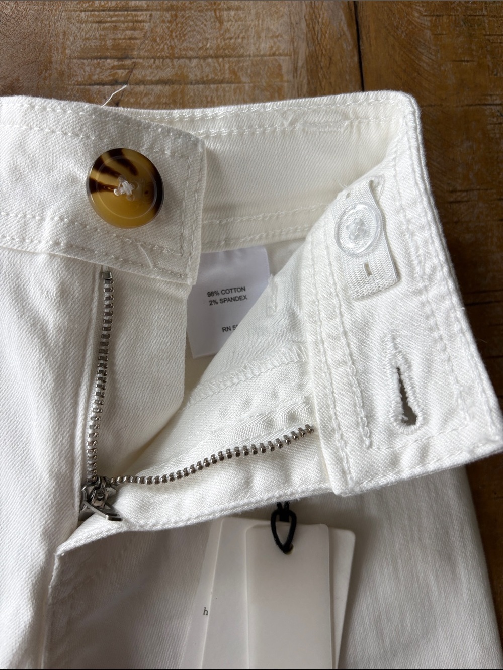 NWT A Loves A Girls White Wide-Leg Jeans 5t - Picture 5 of 6